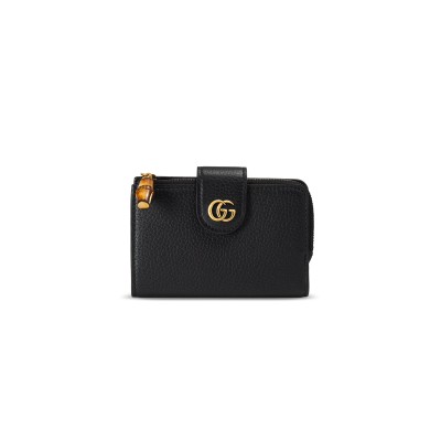 GUCCI MEDIUM DOUBLE G WALLET WITH BAMBOO 739498 (13*8.5*2cm)